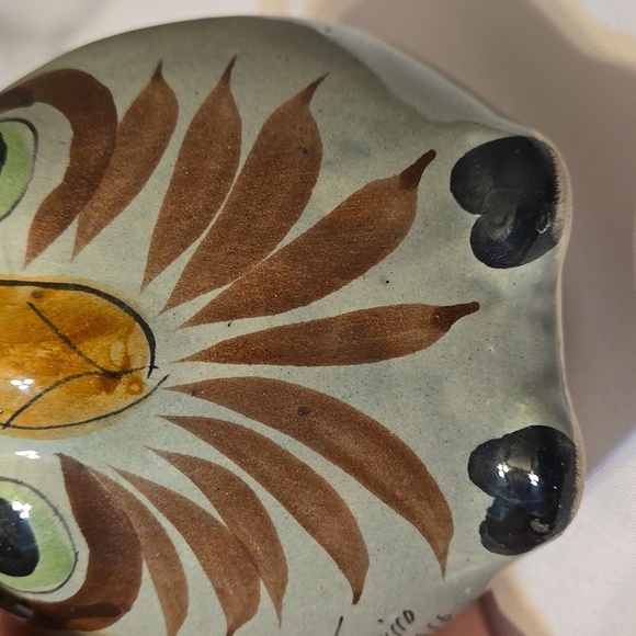 Tonala Mexican Pottery, Owl, Medium sized, Signed, Blue, Handmade, Hand painted - Picture 11 of 11